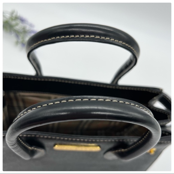 BURBERRY Leather Handbag Satchel - Picture 8 of 12